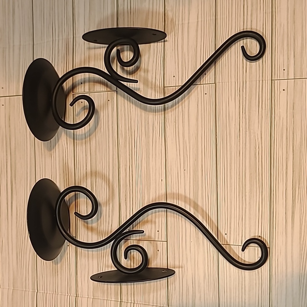 Metal black wall candle holders - Picture 4 of 6